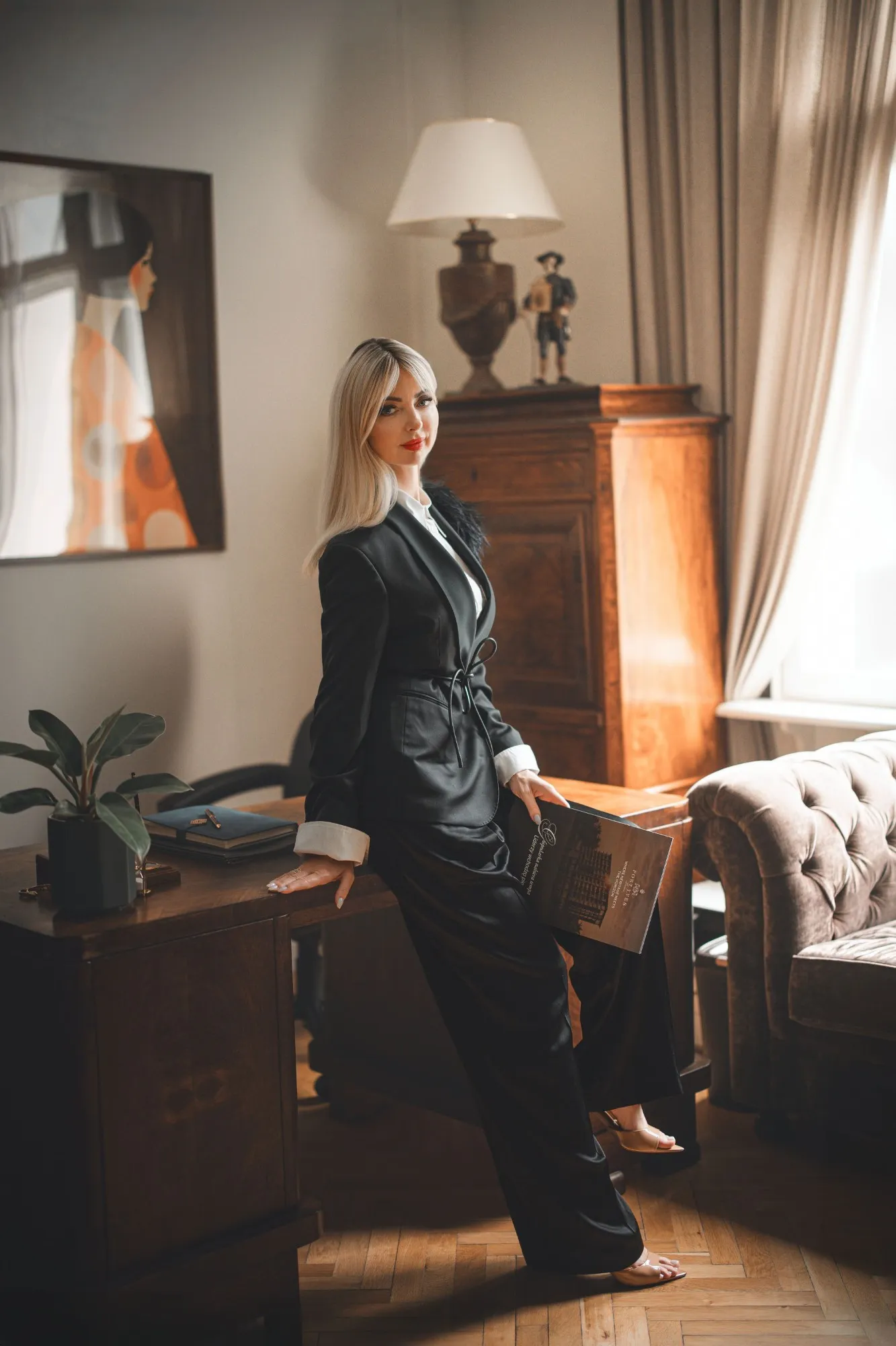 Iwona Kmiecik in her office, business photo session